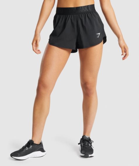 Women's Gymshark Training Loose Fit Shorts Black | NZ 2ULEXR